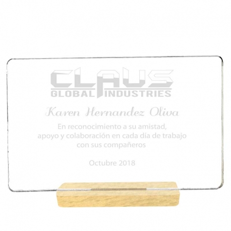Mini - Galvano Acrílico Horizontal mas caja de presentación y grabado láser Mini - Galvano Acrílico Horizontal mas caja de presentación y grabado láser