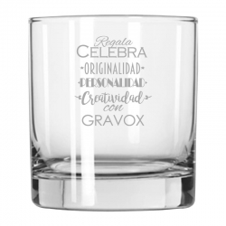 Vaso de Whisky Cristal Gran Stölzle 42 capacidad 420cc, Incluye grabado láser