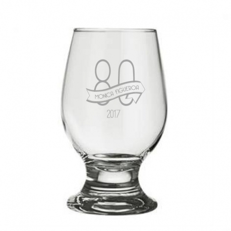 Copa de Cerveza bajo, Incluye grabado láser 