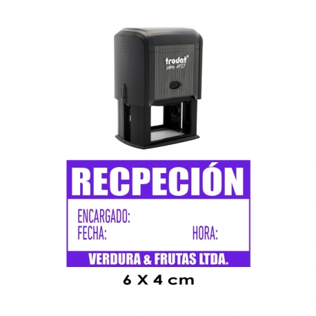 Timbre de goma automático Trodat 4927, rectangular de hasta 6x7 cms para logos, dibujo y textos.