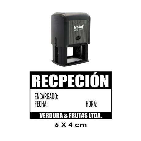 Timbre de goma automático Trodat 4927, rectangular de hasta 6x7 cms para logos, dibujo y textos.