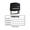 Timbre de goma automático 7x3 cms - Perfecto para timbraje en empresas porque puedes incluir texto y/o logos.