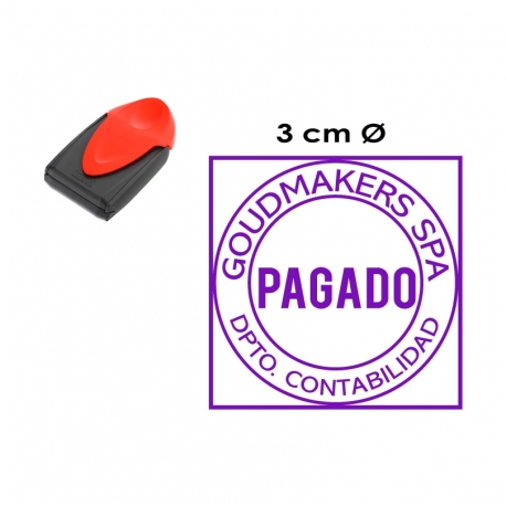Timbre automático redondo o cuadrado de Bolsillo de 3 centímetros. Trodat 9430 - El mejor sello portátil y personal. Timbre automático redondo o cuadrado de Bolsillo de 3 centímetros. Trodat 9430 - El mejor sello portátil y personal.