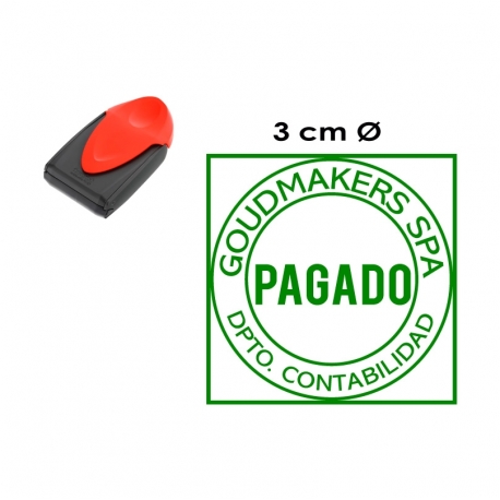 Timbre automático redondo o cuadrado de Bolsillo de 3 centímetros. Trodat 9430 - El mejor sello portátil y personal. Timbre automático redondo o cuadrado de Bolsillo de 3 centímetros. Trodat 9430 - El mejor sello portátil y personal.
