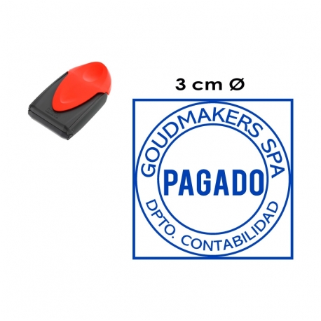 Timbre automático redondo o cuadrado de Bolsillo de 3 centímetros. Trodat 9430 - El mejor sello portátil y personal. Timbre automático redondo o cuadrado de Bolsillo de 3 centímetros. Trodat 9430 - El mejor sello portátil y personal.