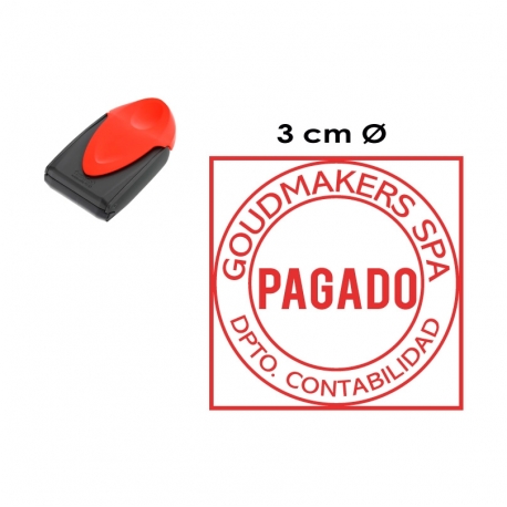 Timbre automático redondo o cuadrado de Bolsillo de 3 centímetros. Trodat 9430 - El mejor sello portátil y personal. Timbre automático redondo o cuadrado de Bolsillo de 3 centímetros. Trodat 9430 - El mejor sello portátil y personal.