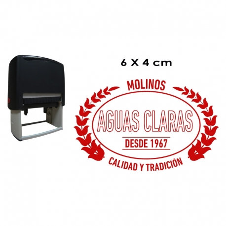 Timbre ovalado serie económica de hasta 6x4 cms entintaje automático