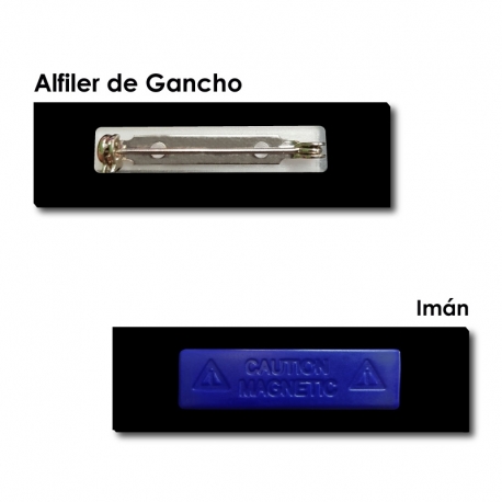 Piocha Identificación 7x2 centímetros - Negro / Blanco