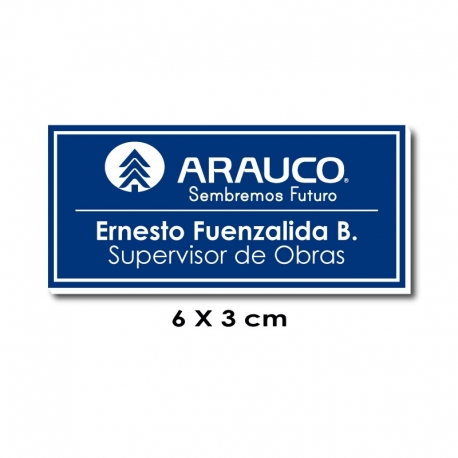 Piocha Identificación 6x3 centímetros