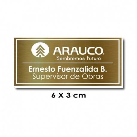 Piocha Identificación 6x3 centímetros