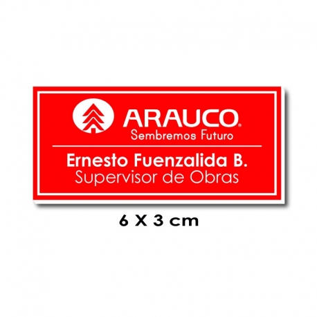 Piocha Identificación 6x3 centímetros