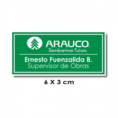 Piocha Identificación 6x3 centímetros