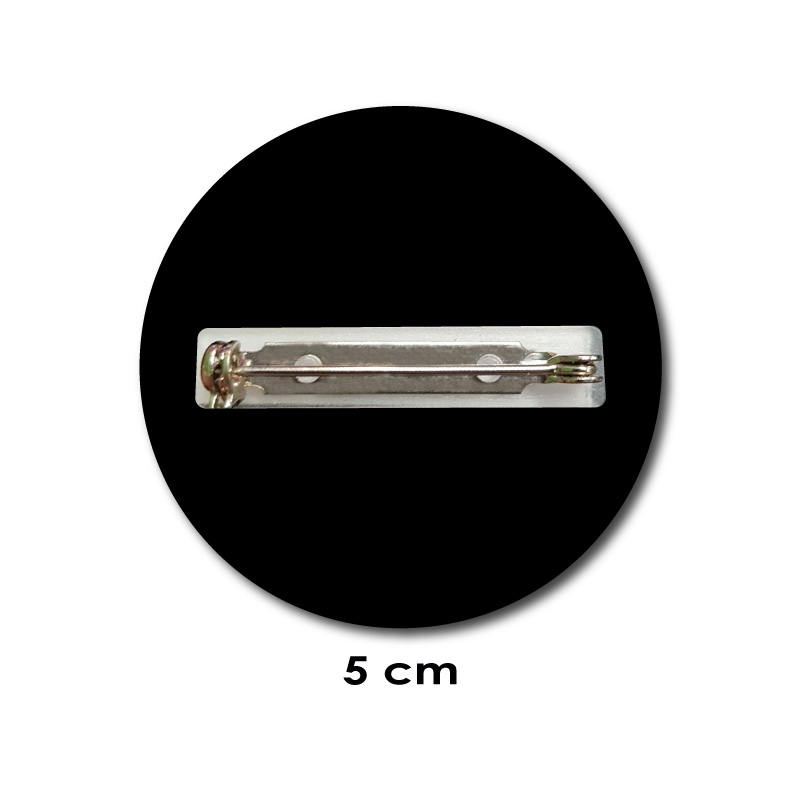 Pin Piocha de Identificación Circular 5 centímetros de diámetro. para textos y/o logos y marca la diferencia.