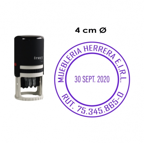 Timbre Fechador automático Traxx 7140, sello circular. Incluye personalización de texto. Timbre Fechador automático Traxx 7140, sello circular. Incluye personalización de texto.