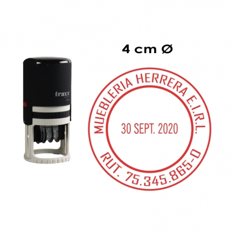 Timbre Fechador automático Traxx 7140, sello circular. Incluye personalización de texto. Timbre Fechador automático Traxx 7140, sello circular. Incluye personalización de texto.