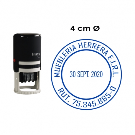 Timbre Fechador automático Traxx 7140, sello circular. Incluye personalización de texto. Timbre Fechador automático Traxx 7140, sello circular. Incluye personalización de texto.