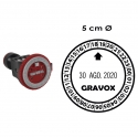 Timbre Fechador con hora y texto personalizable Traxx 9224, para entintado manual con tampón GRAVOX