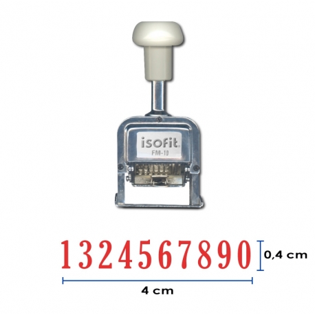 Foliador (numerador) Automático Isofit de 10 dígitos color Negro
