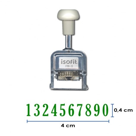 Foliador (numerador) Automático Isofit de 10 dígitos color Negro