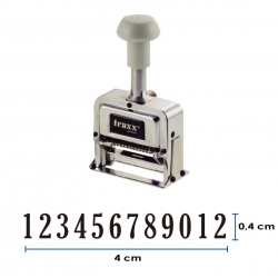 Foliador (numerador) Automático Traxx de 12 dígitos (AN 6612), entintado fácil y limpio. Trabajo rápido y seguro.