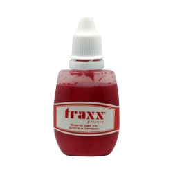 Tinta Roja para timbre de goma (Alemana) Marca Traxx, con sistema antiderrame, fácil de usar.
