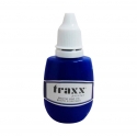 Tinta Azul fórmula alemana para timbres de goma automáticos. Marca Traxx, con práctico dispensador.