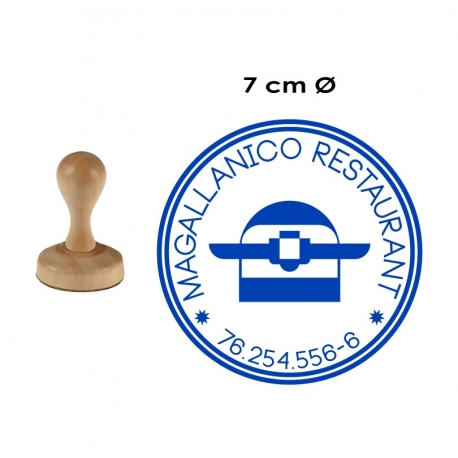 Timbre de Madera Redondo muy GRANDE de 7 Centímetros de Diámetro