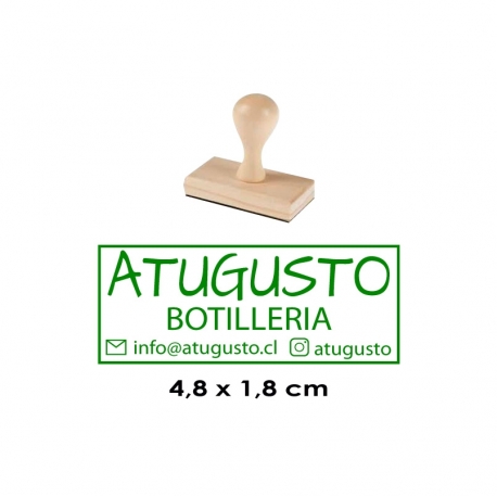 Timbre Madera 12 para 2, 3 y hasta 4 líneas de texto - servicio exprés disponible
