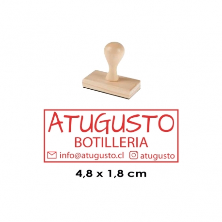 Timbre Madera 12 para 2, 3 y hasta 4 líneas de texto - servicio exprés disponible
