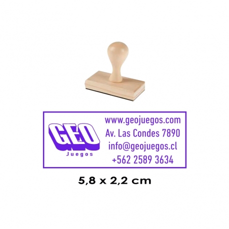 Timbre de goma Madera 13, para empresas, instituciones y particulares. Disponible en servicio rapido