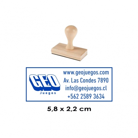 Timbre de goma Madera 13, para empresas, instituciones y particulares. Disponible en servicio rapido
