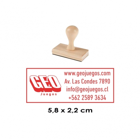 Timbre de goma Madera 13, para empresas, instituciones y particulares. Disponible en servicio rapido