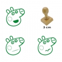 Pack de 3 timbres de madera didácticos Peppa Pig