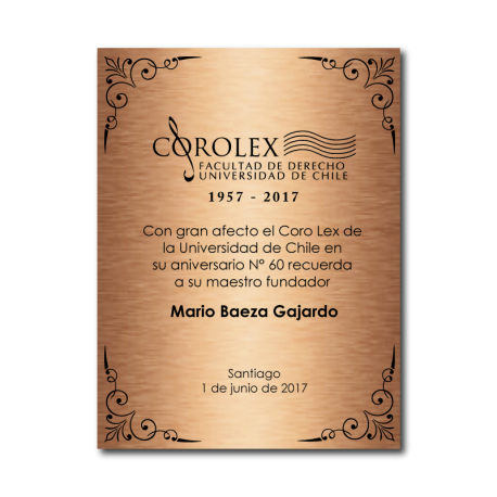 Placa de Gravoply Metalizado para Galvano de Madera estilo Raulí XL