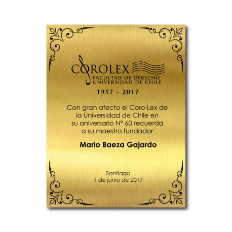 Placa de Gravoply Metalizado para Galvano de Madera estilo Raulí XL