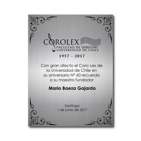 Placa de Gravoply Metalizado para Galvano de Madera estilo Raulí XL