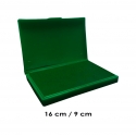 Tampón grande 16x9 cms color Verde para entintar timbres de madera y manuales serie económica