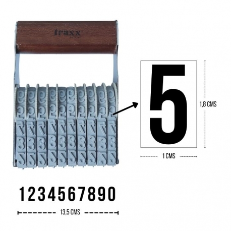 Foliador Manual TRAXX N18-10- Numerador manual de 10 dígitos