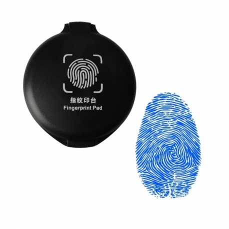Huellero Dactilar color azul - Diámetro 4 cm - Línea Eco