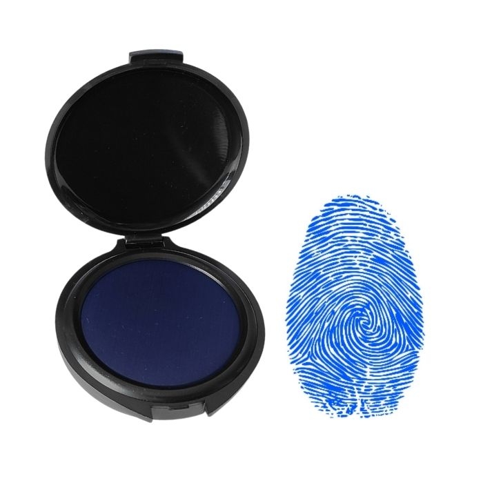 Huellero Dactilar color azul - Diámetro 4 cm - Línea Eco