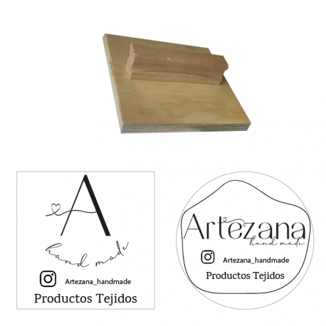 Timbre de Madera XL 20x20 cms - ideal para timbrar packing. Timbre de Madera XL 20x20 cms - ideal para timbrar packing.