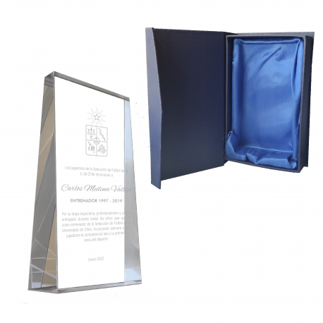 Galvano Cuña Cristal S (pequeño) - Incluye grabado Láser y caja de Presentación Galvano Cuña Cristal S (pequeño) - Incluye grabado Láser y caja de Presentación