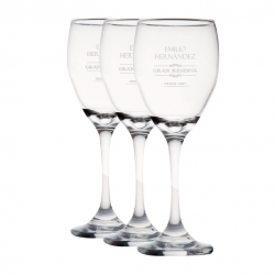 3 Copas de Vino Versalles mas caja de presentación y grabado láser 