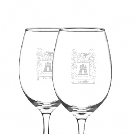 2 Copas Grabadas de Vino Gran Rioja, mas caja de presentación y grabado láser 