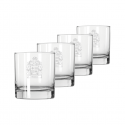 4 Vasos de Whisky Cristal Gran Stölzle 420 cc mas caja de presentación, incluye grabado láser. 420 cc