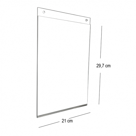 Porta Gráfica tamaño A4 Vertical - Producto para muro con doble capa acrílica