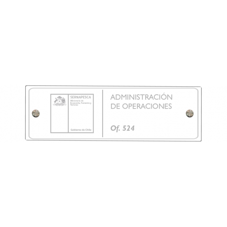 Letrero de Acrílico Rectangular, Incluye grabado láser y distanciadores