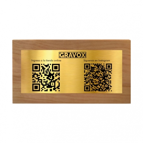 Soporte para Código QR horizontal 17 x 9 cm Soporte para Código QR horizontal 17 x 9 cm