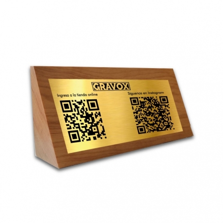 Soporte para Código QR horizontal 17 x 9 cm Soporte para Código QR horizontal 17 x 9 cm