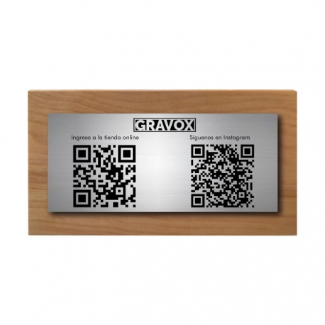 Soporte para Código QR horizontal 17 x 9 cm Soporte para Código QR horizontal 17 x 9 cm